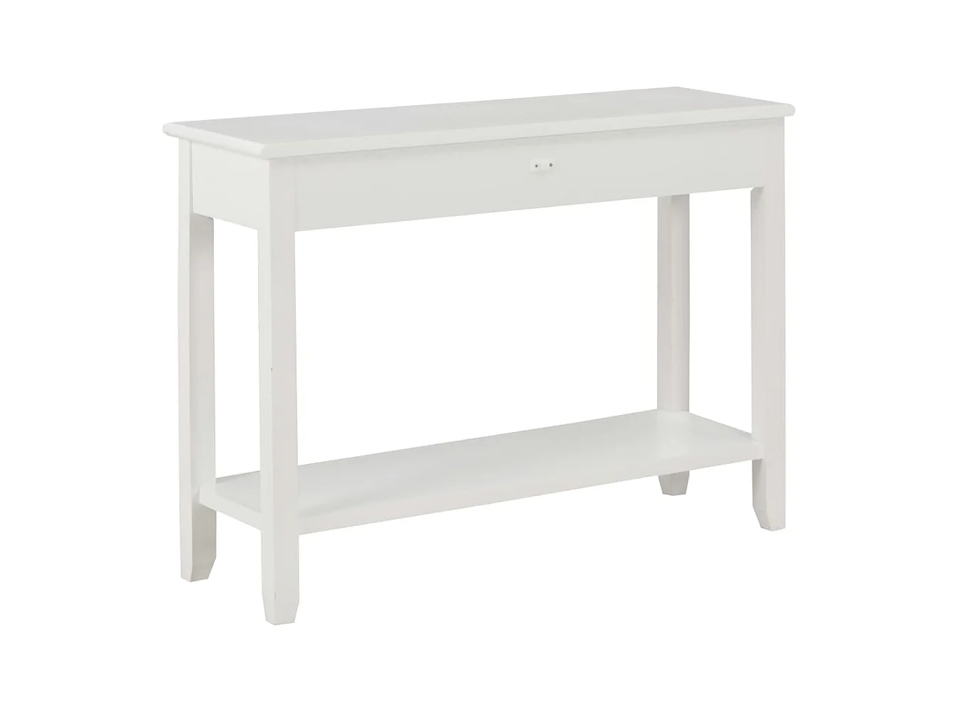 Mesa consola 110x35x80 cm madeira branco PT526075