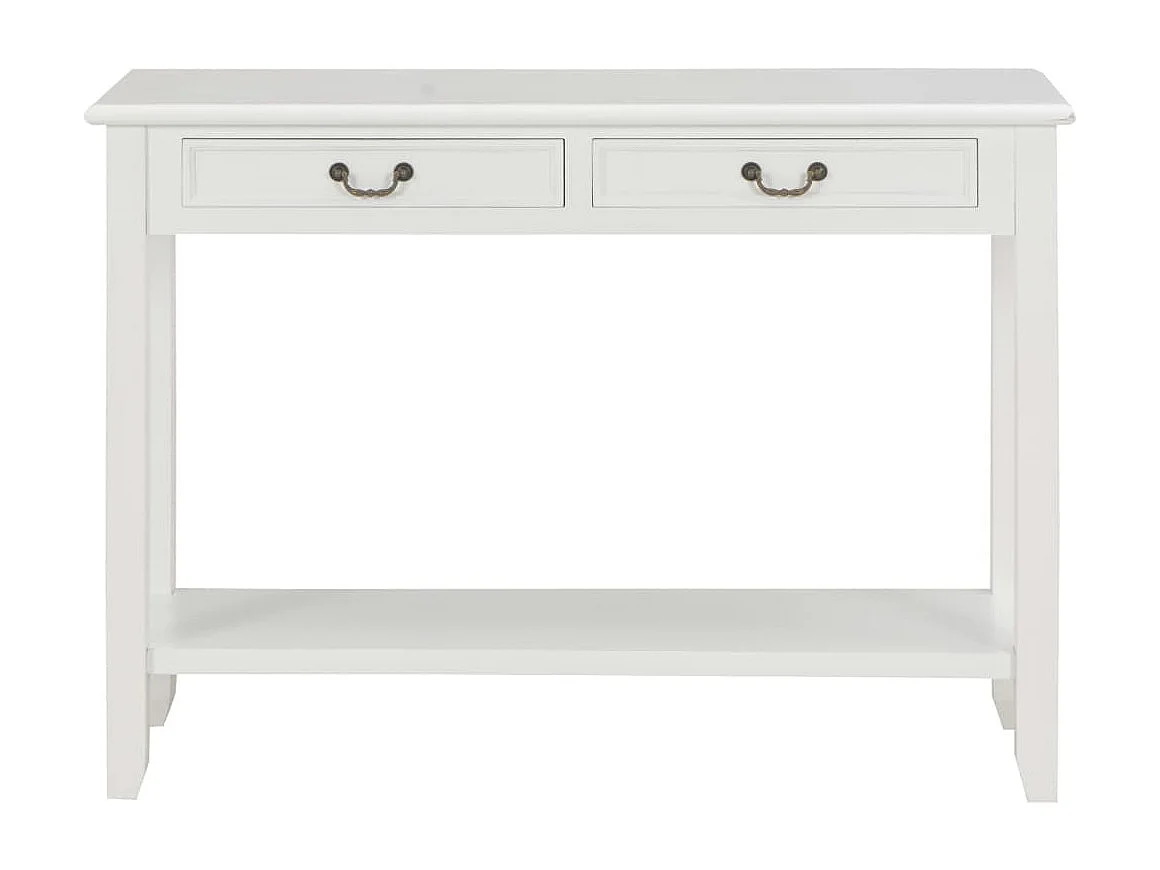 Console Blanc 110x35x80 cm Bois OFR34478 BonneVie Meuble