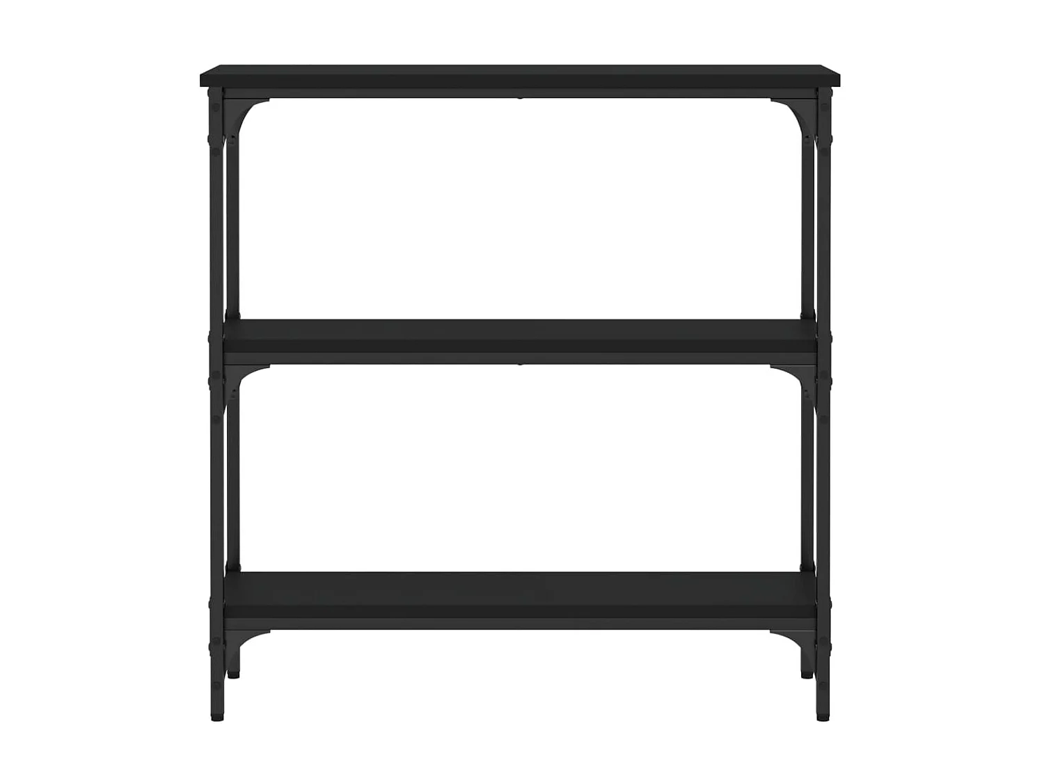 Mesa consola madera de ingeniería negra 75x22,5x75 cm ES222561