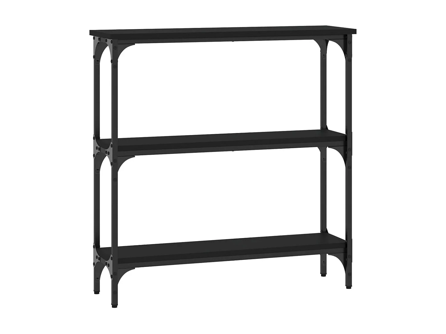 Wandtafel 75x22,5x75 cm bewerkt hout zwart NL384989