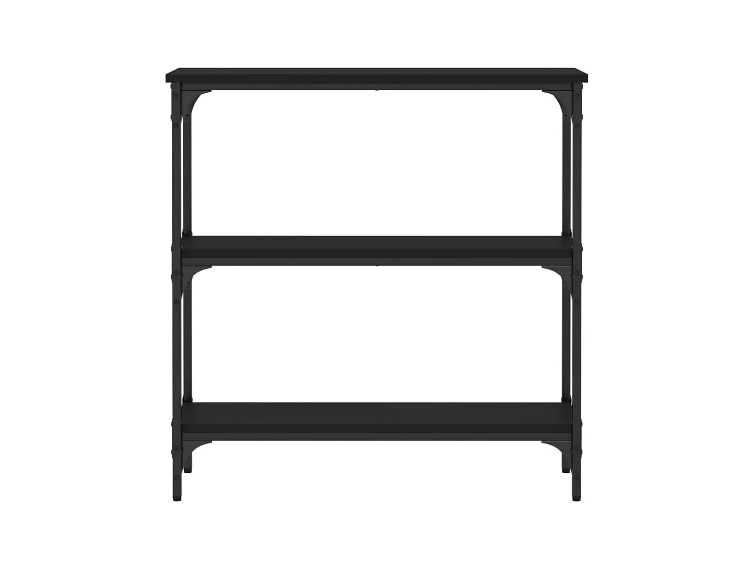 Wandtafel 75x22,5x75 cm bewerkt hout zwart NL384989