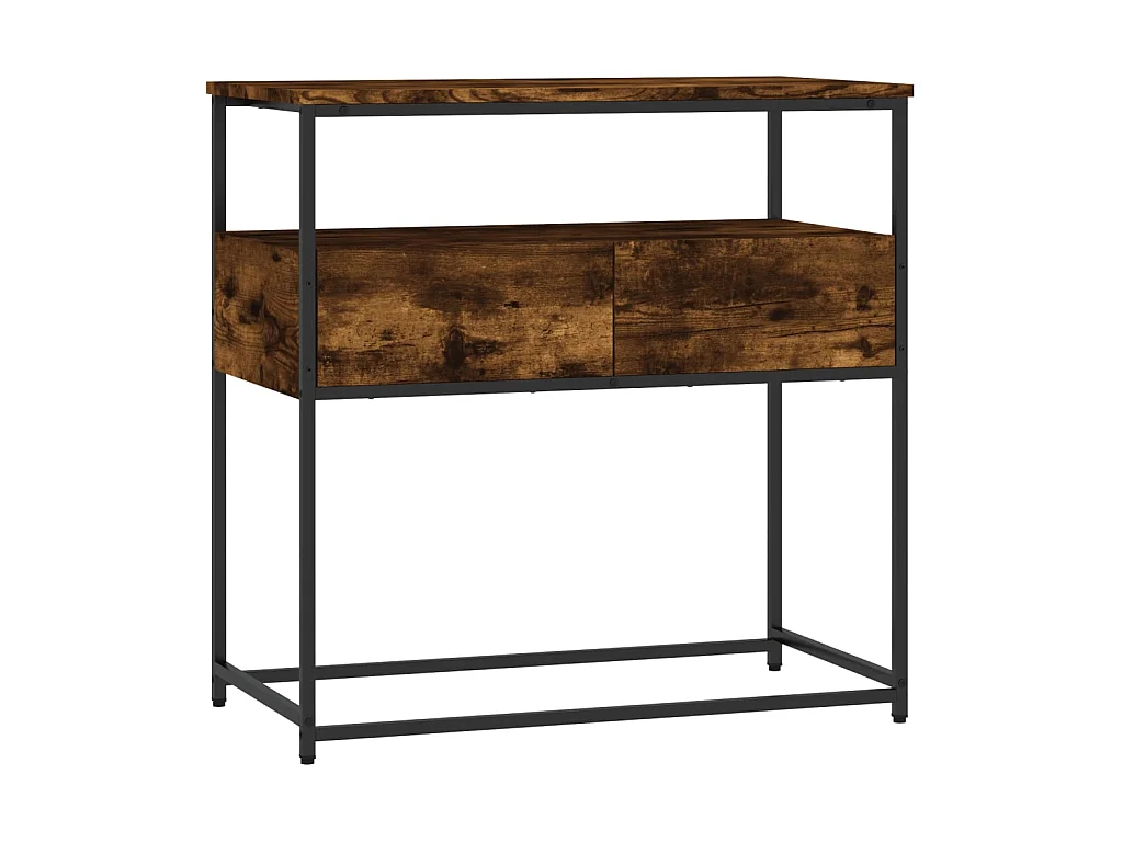 Wandtafel 75x40x75 cm bewerkt hout gerookt eikenkleurig NL758382