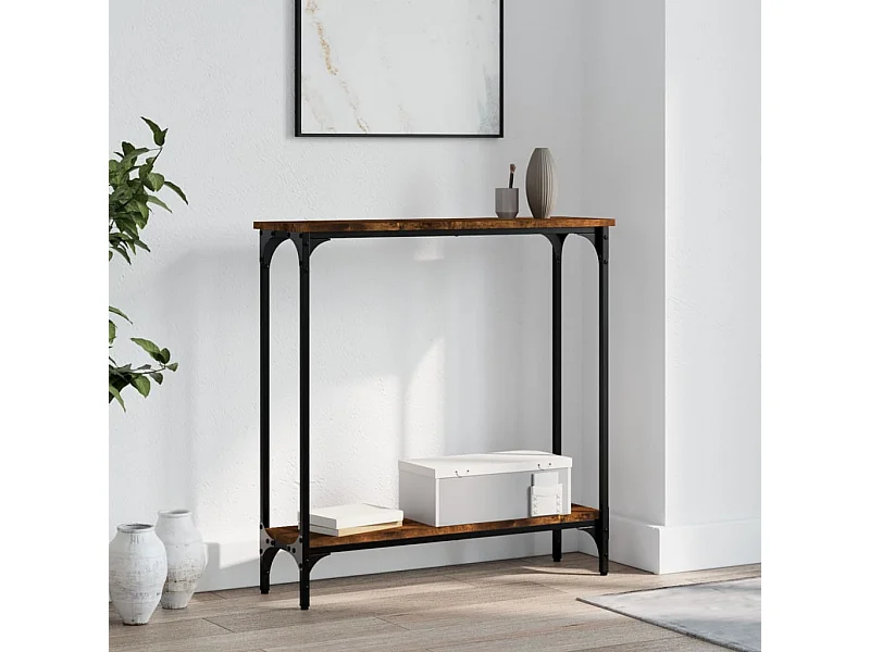 Konsolentisch,Flurtisch Räuchereiche 75x22,5x75 cm Holzwerkstoff -gkd197822