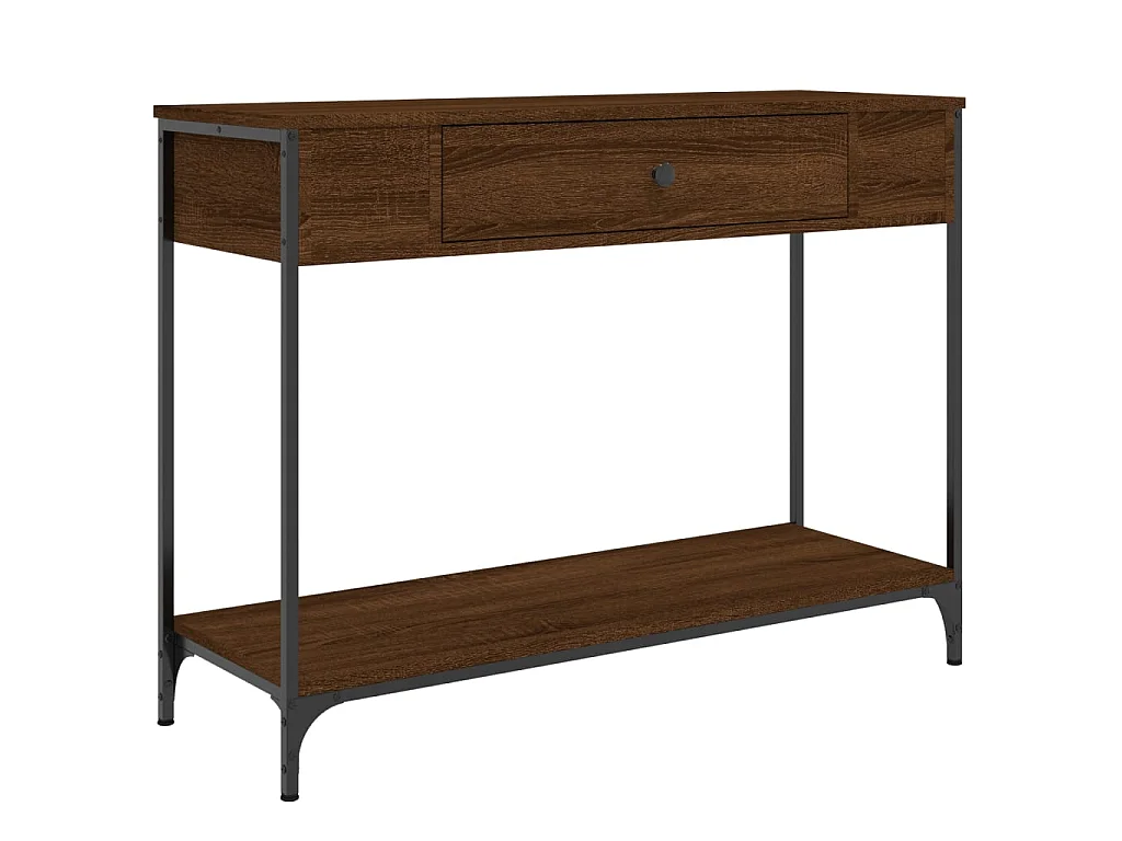 Console chêne marron 100x34,5x75 cm bois d'ingénierie OFR48148 BonneVie Meuble