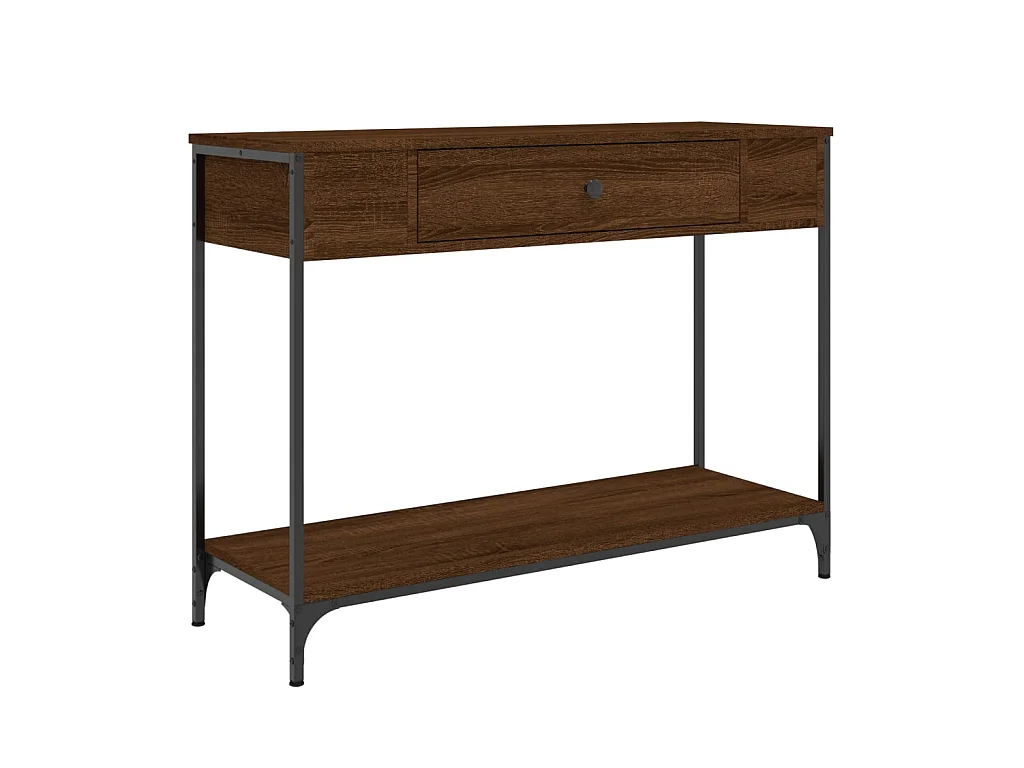 Wandtafel 100x34,5x75 cm bewerkt hout bruin eikenkleur NL126321