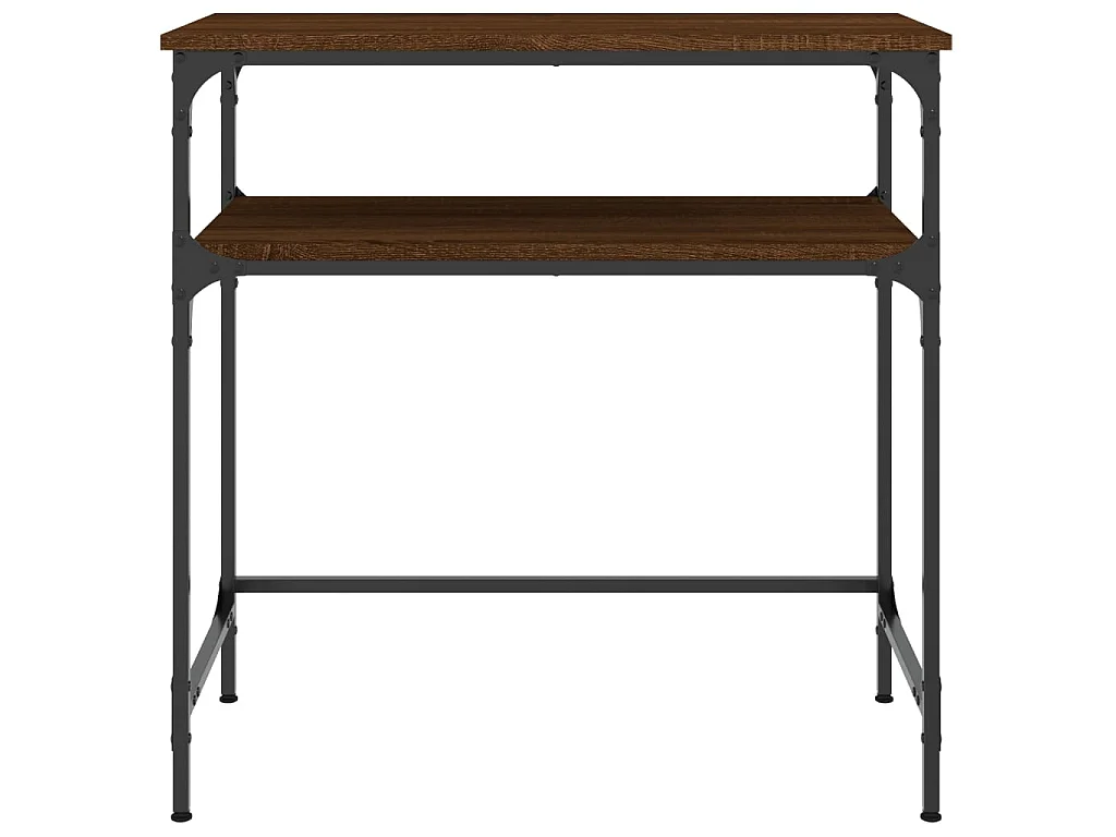 Console chêne marron 75x35,5x75 cm bois d'ingénierie OFR16161 BonneVie Meuble