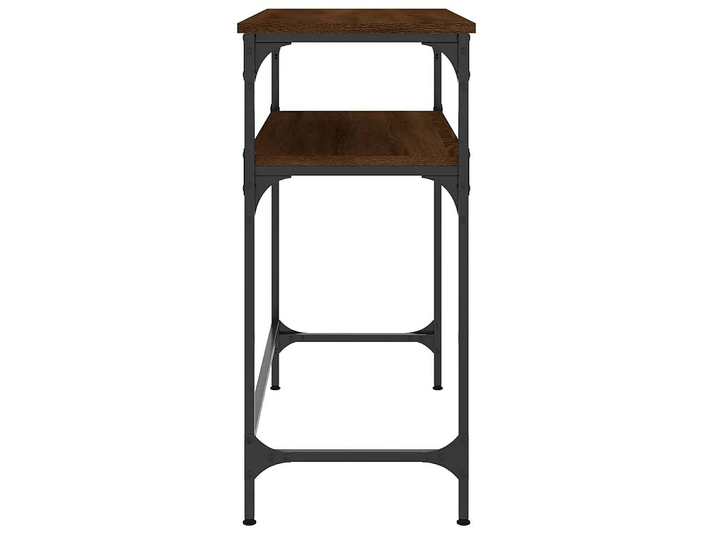 Console chêne marron 75x35,5x75 cm bois d'ingénierie OFR16161 BonneVie Meuble