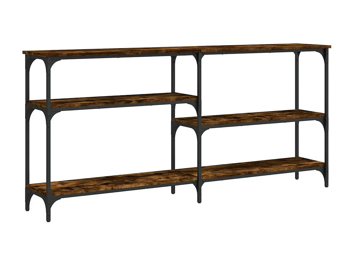 Mesa consola madera de ingeniería roble ahumado 160x29x75 cm ES814480