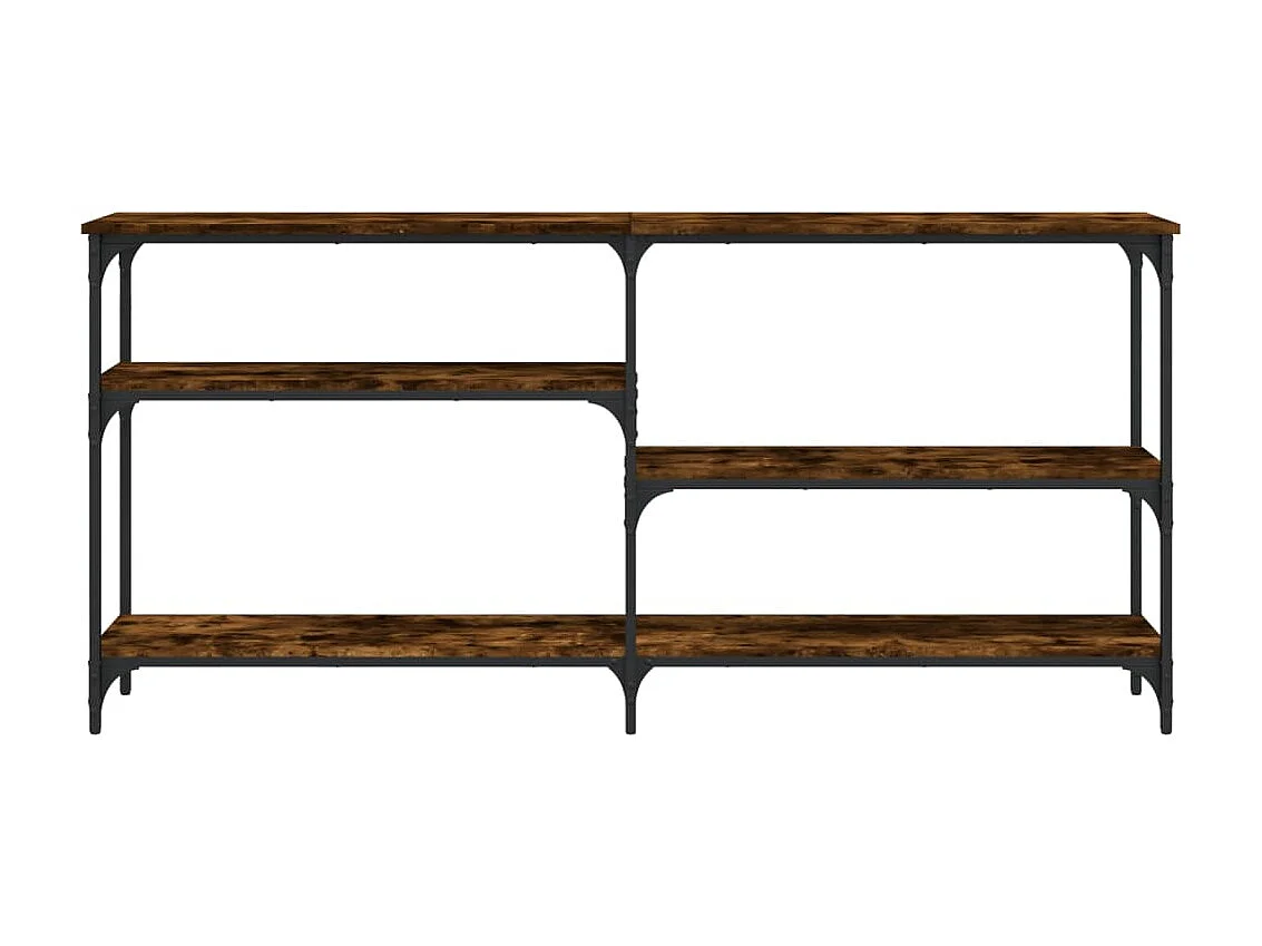 Console chêne fumé 160x29x75 cm bois d'ingénierie OFR12227 BonneVie Meuble