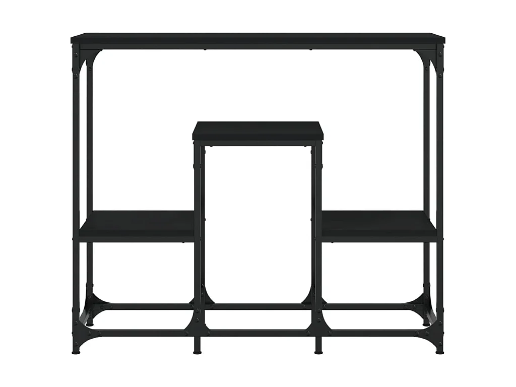 Tavolo Consolle Nero 89,5x28x76 cm in Legno Multistrato CFW66270