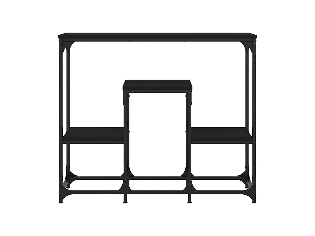 Konsolentisch,Flurtisch Schwarz 89,5x28x76 cm Holzwerkstoff -gkd690605