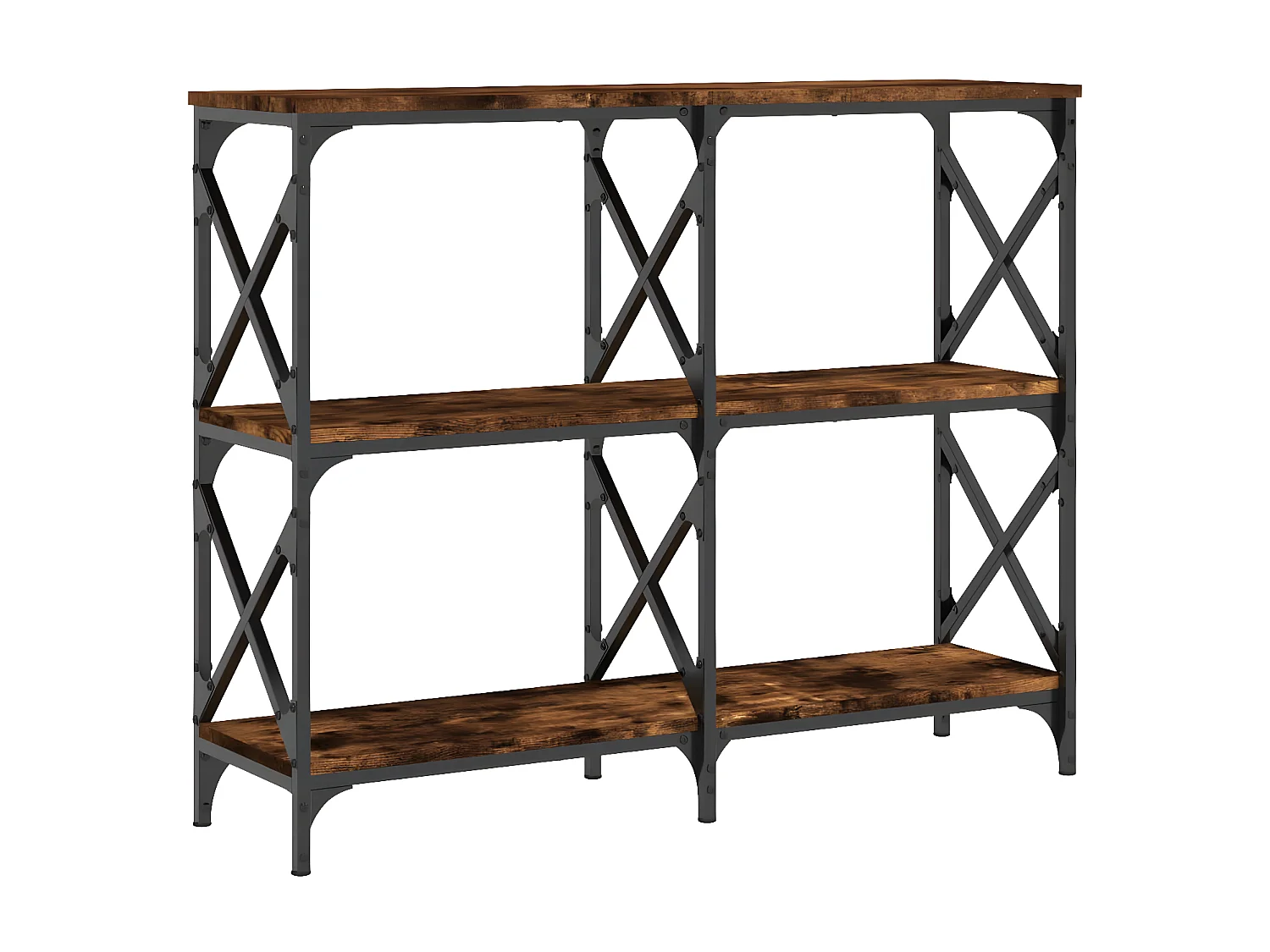 Wandtafel 100x28x80,5 cm bewerkt hout gerookt eikenkleurig NL853676