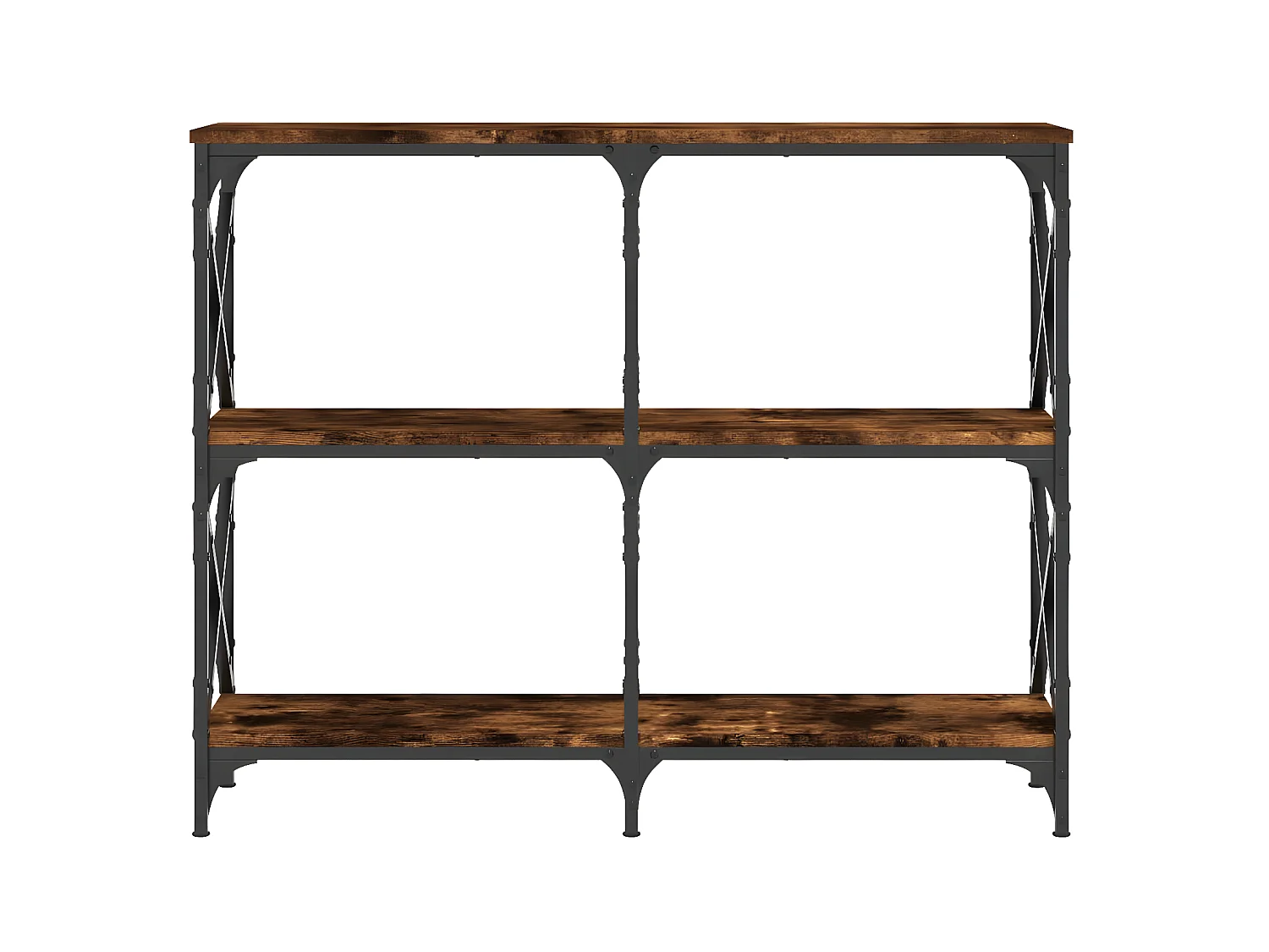 Wandtafel 100x28x80,5 cm bewerkt hout gerookt eikenkleurig NL853676