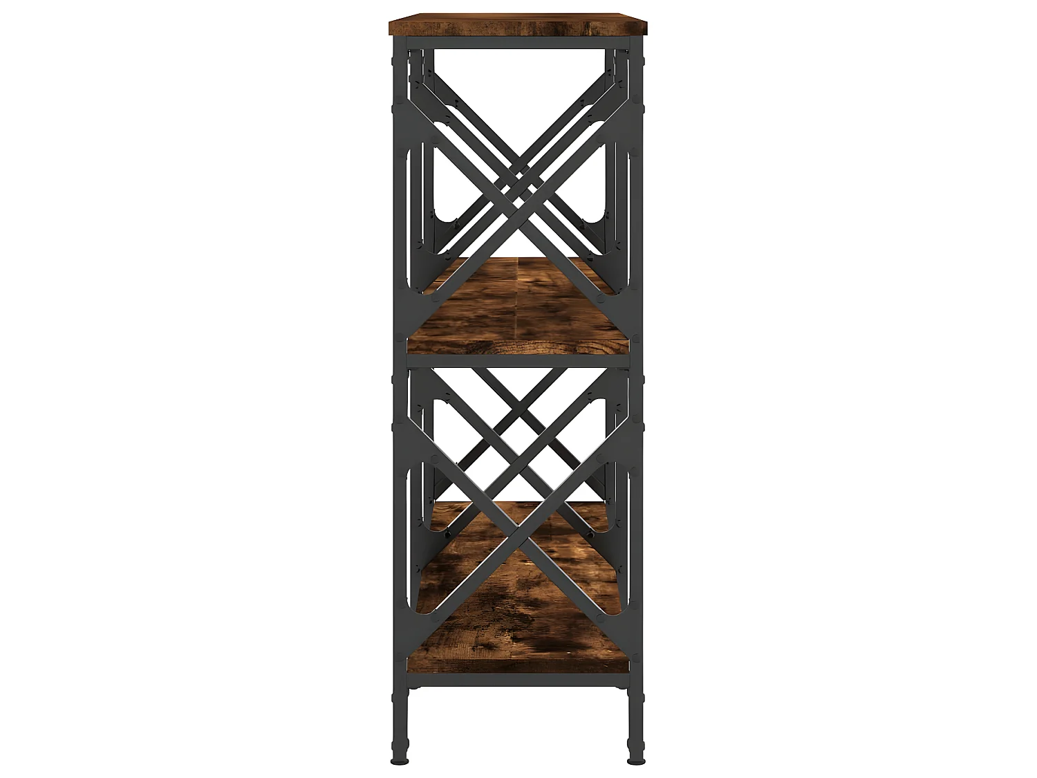 Console chêne fumé 100x28x80,5 cm bois d'ingénierie OFR72011 BonneVie Meuble