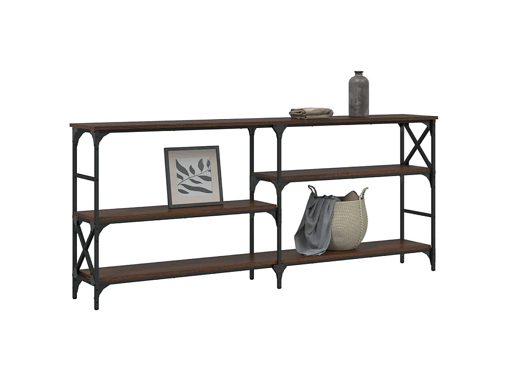 Mesa consola 180x29x76,5 cm derivados madeira carvalho castanho PT371084