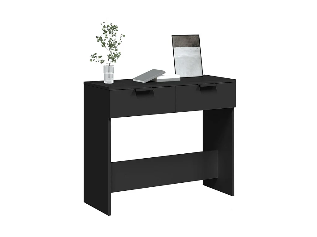 Wandtafel 90x36x75 cm bewerkt hout zwart NL301618