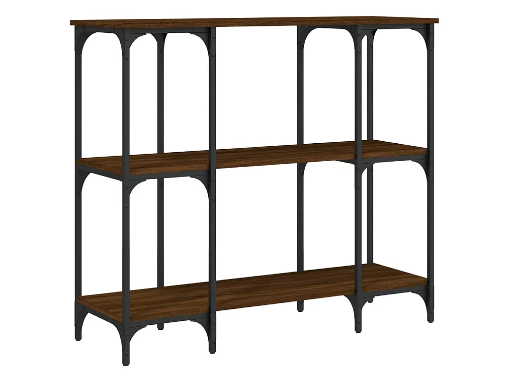 Console chêne marron 102x35x90 cm bois d'ingénierie OFR56987 BonneVie Meuble