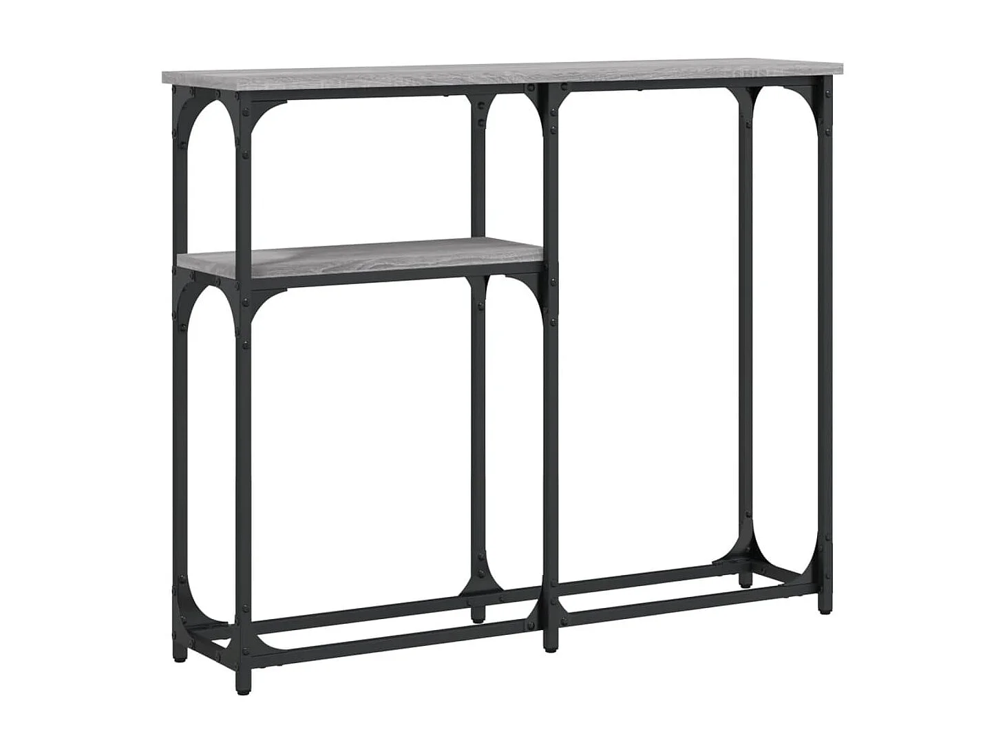 Console sonoma gris 90x22,5x75 cm bois d'ingénierie OFR60243 BonneVie Meuble