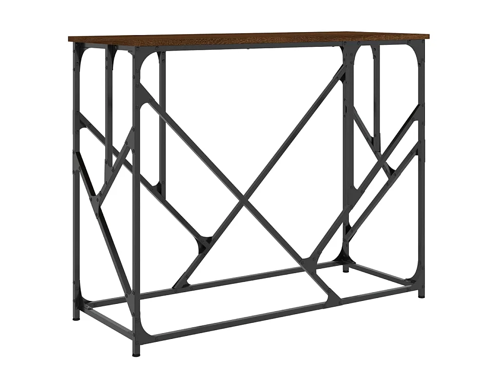 Konsolentisch,Flurtisch Braun Eichen-Optik 100x40x80 cm Holzwerkstoff -gkd252628