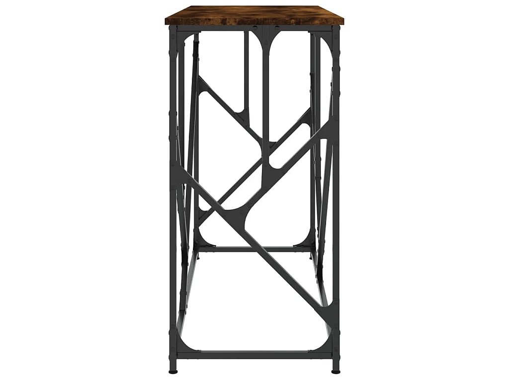 Console chêne fumé 100x40x80 cm bois d'ingénierie OFR61802 BonneVie Meuble