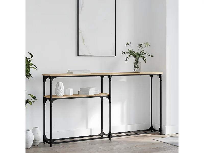 Console chêne sonoma 145x22,5x75 cm bois d'ingénierie OFR19836 BonneVie Meuble