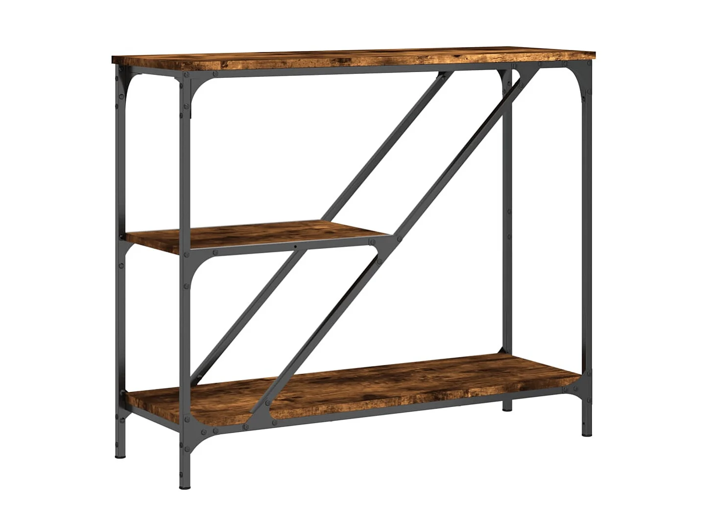 Console chêne fumé 88,5x30x75 cm bois d'ingénierie OFR62212 BonneVie Meuble