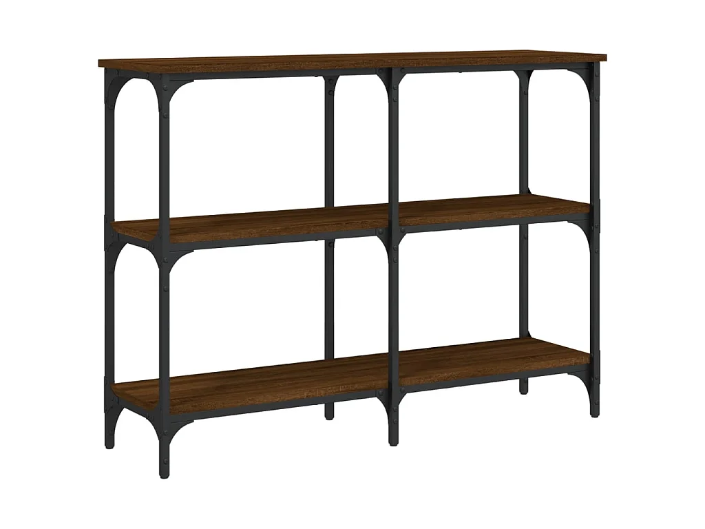 Wandtafel 100x29x75 cm bewerkt hout bruin eikenkleur NL490764