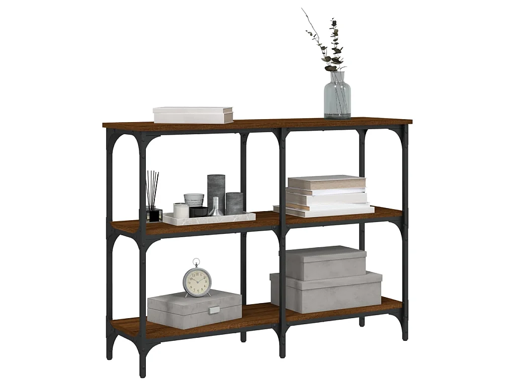 Wandtafel 100x29x75 cm bewerkt hout bruin eikenkleur NL490764