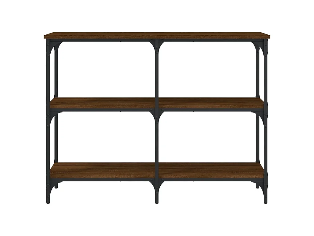 Wandtafel 100x29x75 cm bewerkt hout bruin eikenkleur NL490764