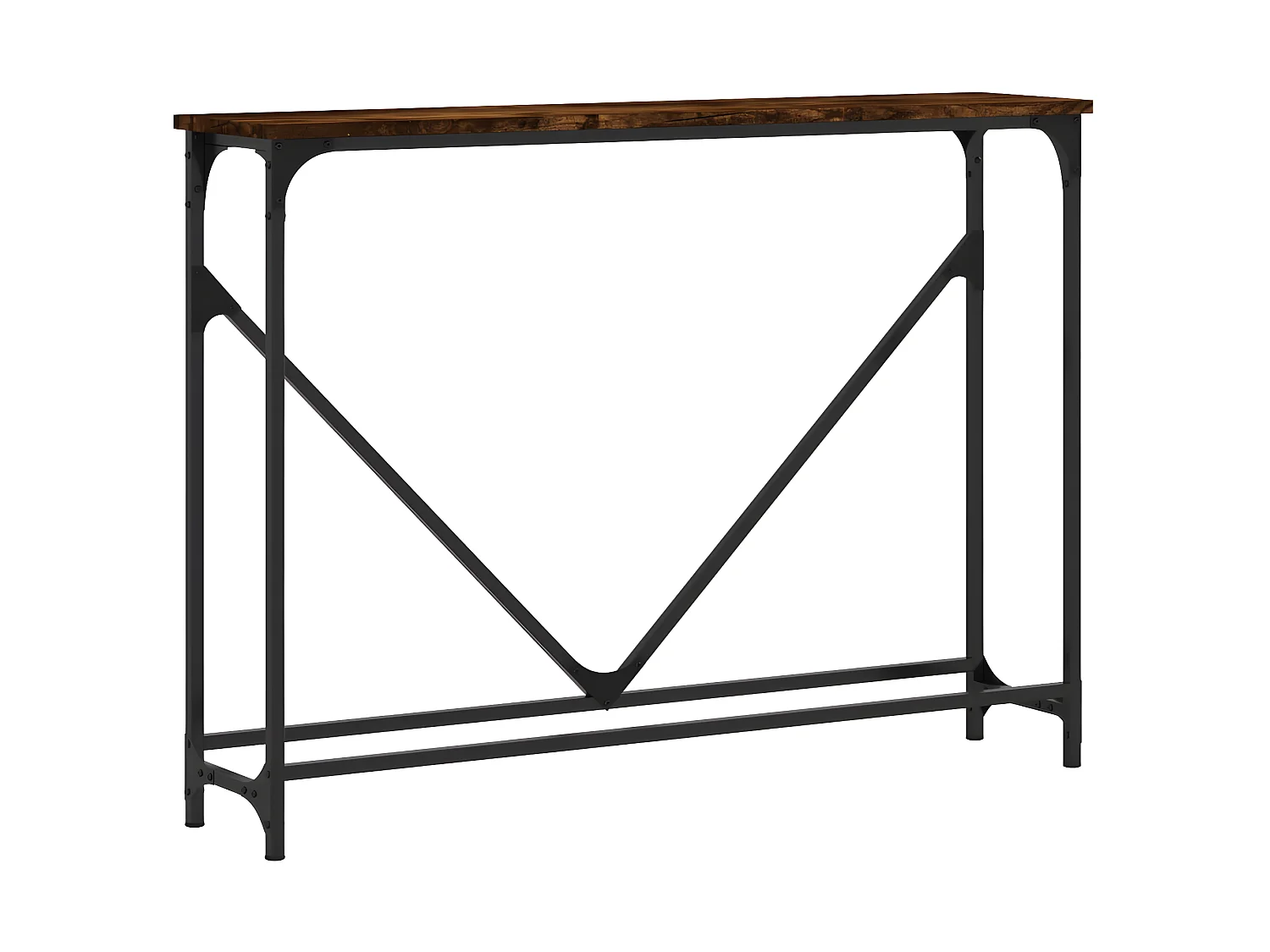 Wandtafel 102x22,5x75 cm bewerkt hout gerookt eikenkleurig NL936359