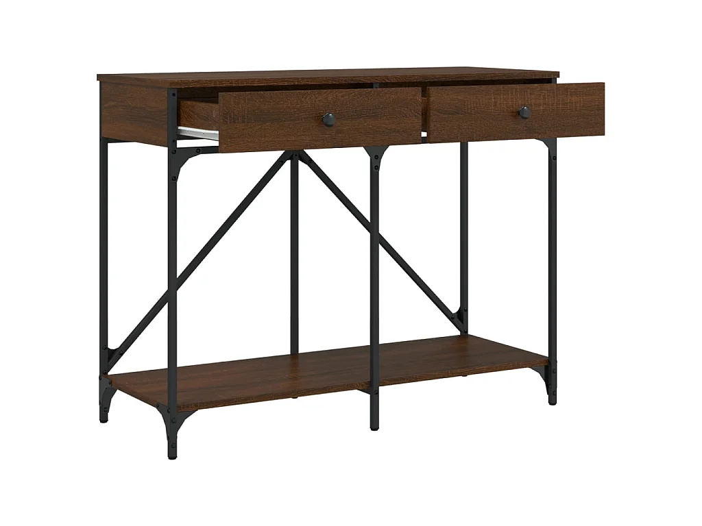 Console chêne marron 100x39x78,5 cm bois d'ingénierie OFR98686 BonneVie Meuble
