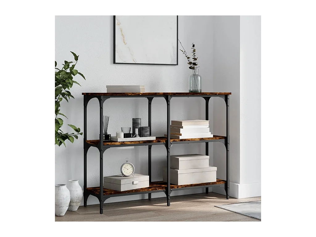 Console chêne fumé 100x29x75 cm bois d'ingénierie OFR97755 BonneVie Meuble