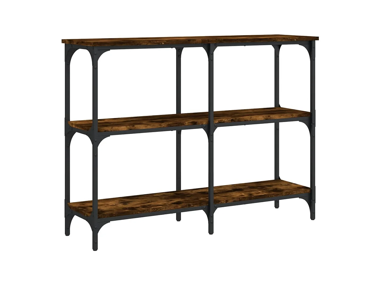 Wandtafel 100x29x75 cm bewerkt hout gerookt eikenkleurig NL945226