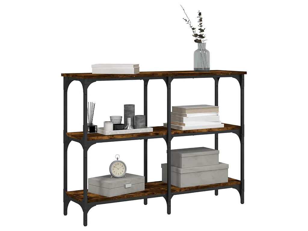 Console chêne fumé 100x29x75 cm bois d'ingénierie OFR97755 BonneVie Meuble