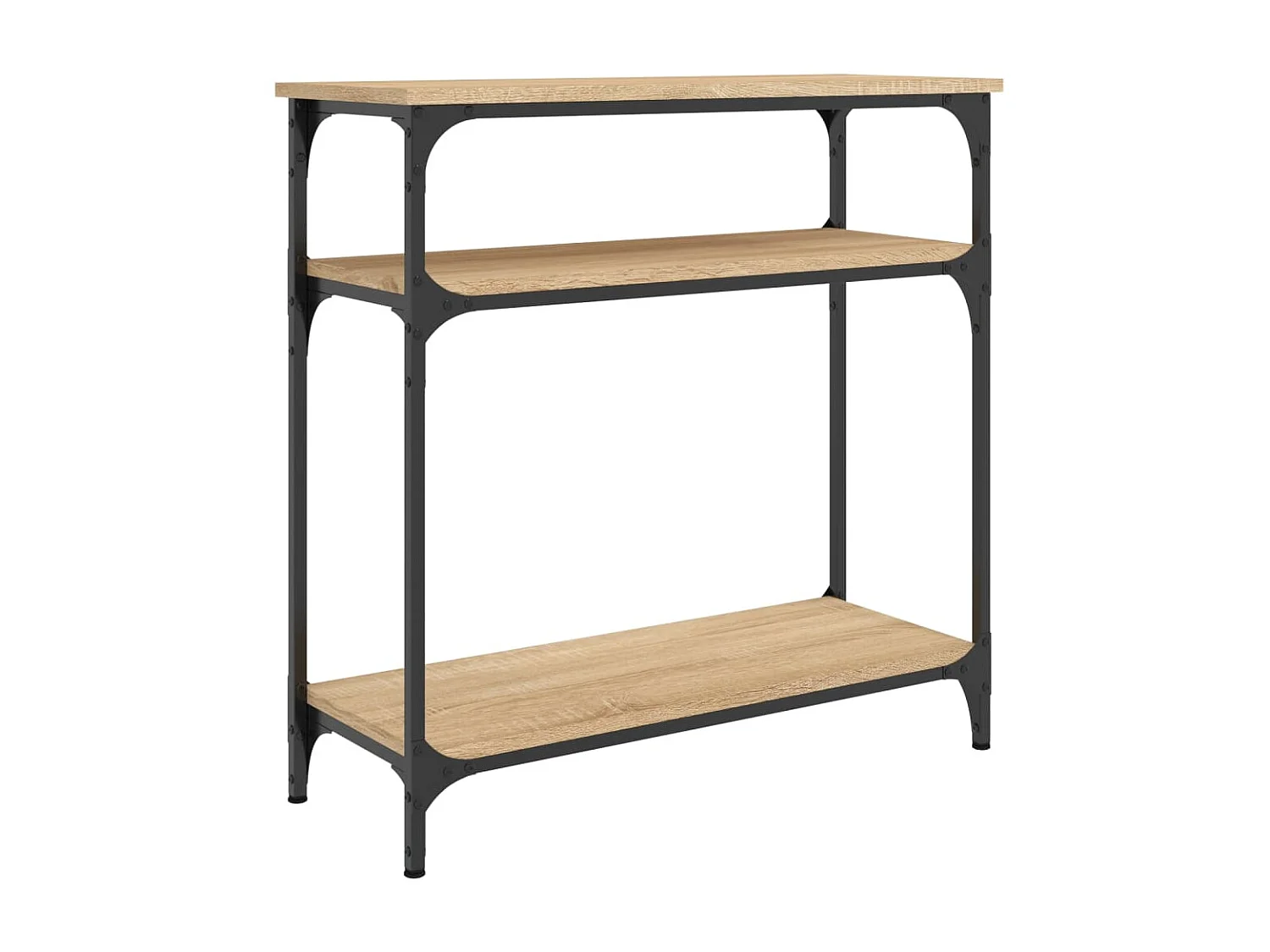 Mesa consola madera de ingeniería roble Sonoma 75x29x75 cm ES813880