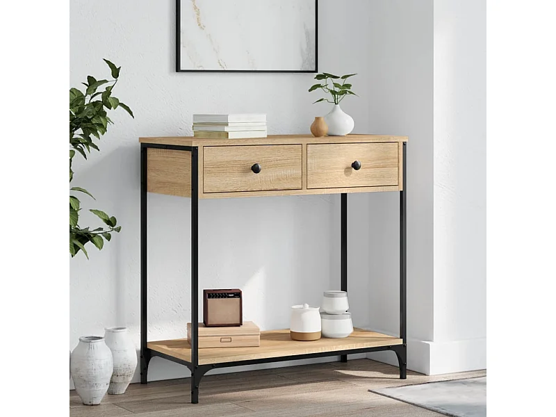Konsolentisch,Flurtisch Sonoma-Eiche 75x34,5x75 cm Holzwerkstoff -gkd334882