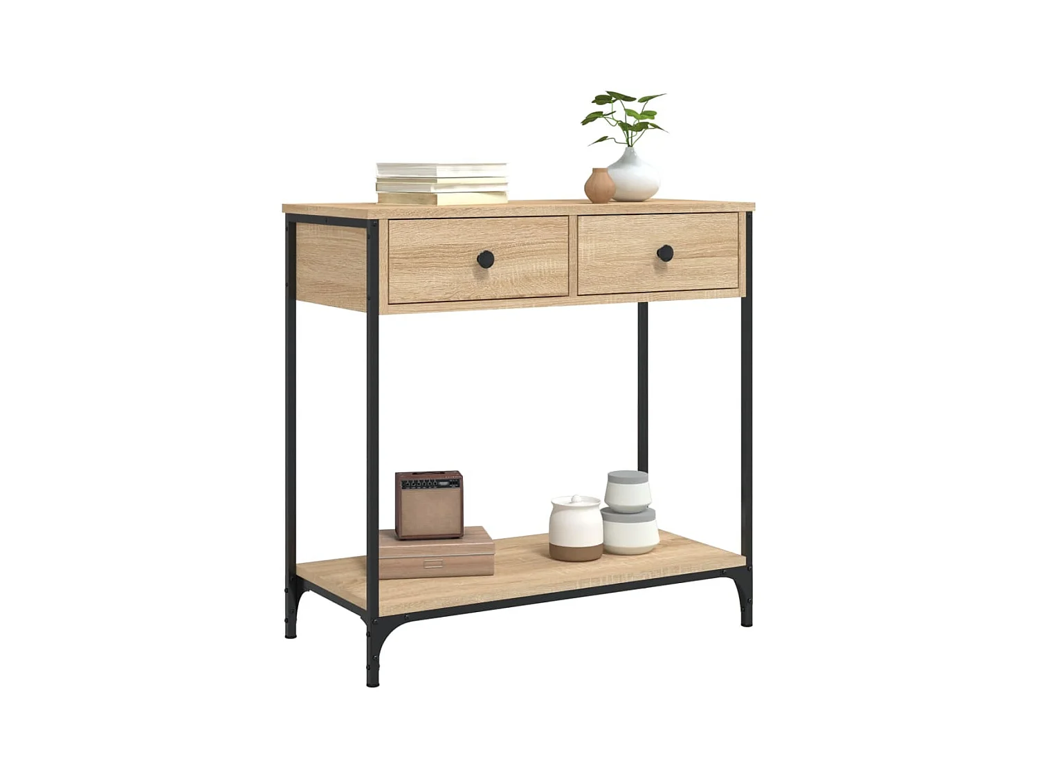 Konsolentisch,Flurtisch Sonoma-Eiche 75x34,5x75 cm Holzwerkstoff -gkd334882