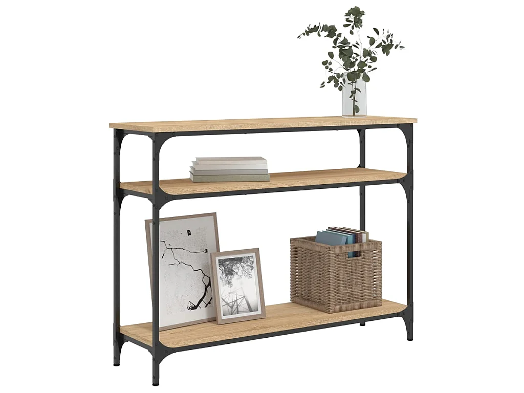 Console chêne sonoma 100x29x75 cm bois d'ingénierie OFR42897 BonneVie Meuble