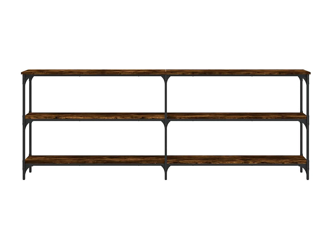 Console chêne fumé 200x29x75 cm bois d'ingénierie OFR67582 BonneVie Meuble