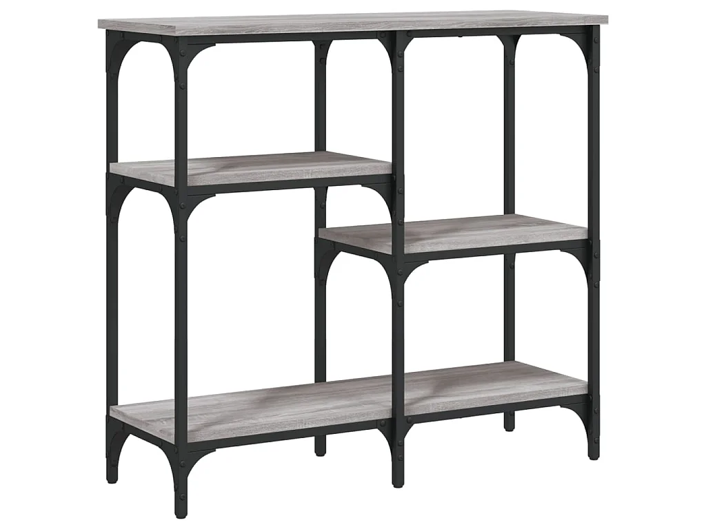 Console sonoma gris 80x29x75 cm bois d'ingénierie OFR46607 BonneVie Meuble