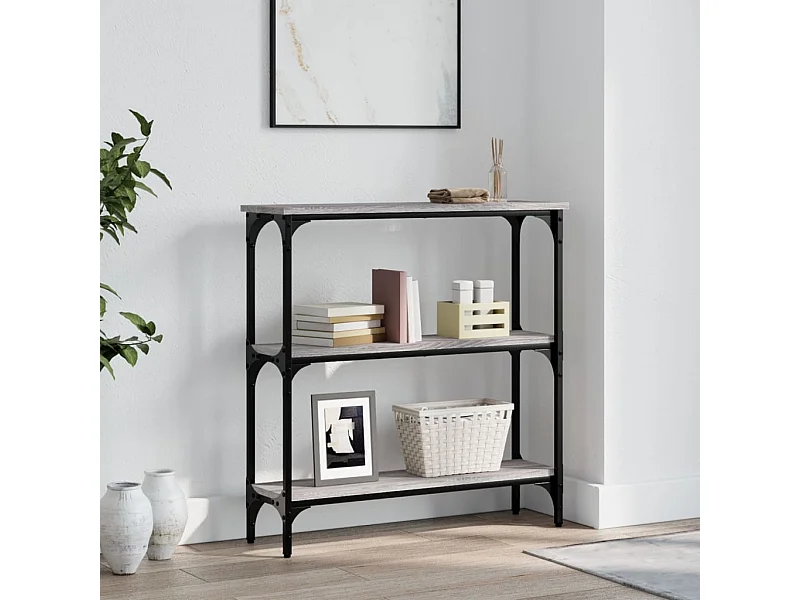 Console sonoma gris 75x22,5x75 cm bois d'ingénierie OFR95563 BonneVie Meuble