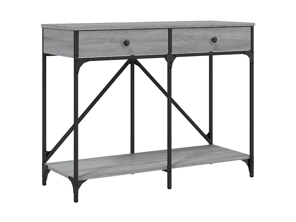 Console sonoma gris 100x39x78,5 cm bois d'ingénierie OFR79819 BonneVie Meuble