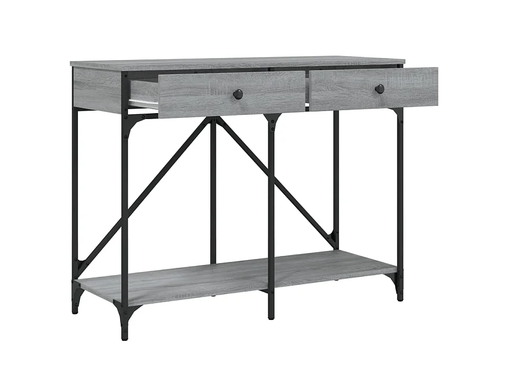 Console sonoma gris 100x39x78,5 cm bois d'ingénierie OFR79819 BonneVie Meuble