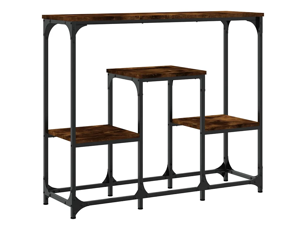 Console chêne fumé 89,5x28x76 cm bois d'ingénierie OFR50972 BonneVie Meuble