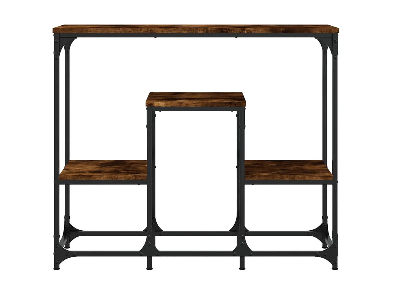 Console chêne fumé 89,5x28x76 cm bois d'ingénierie OFR50972 BonneVie Meuble