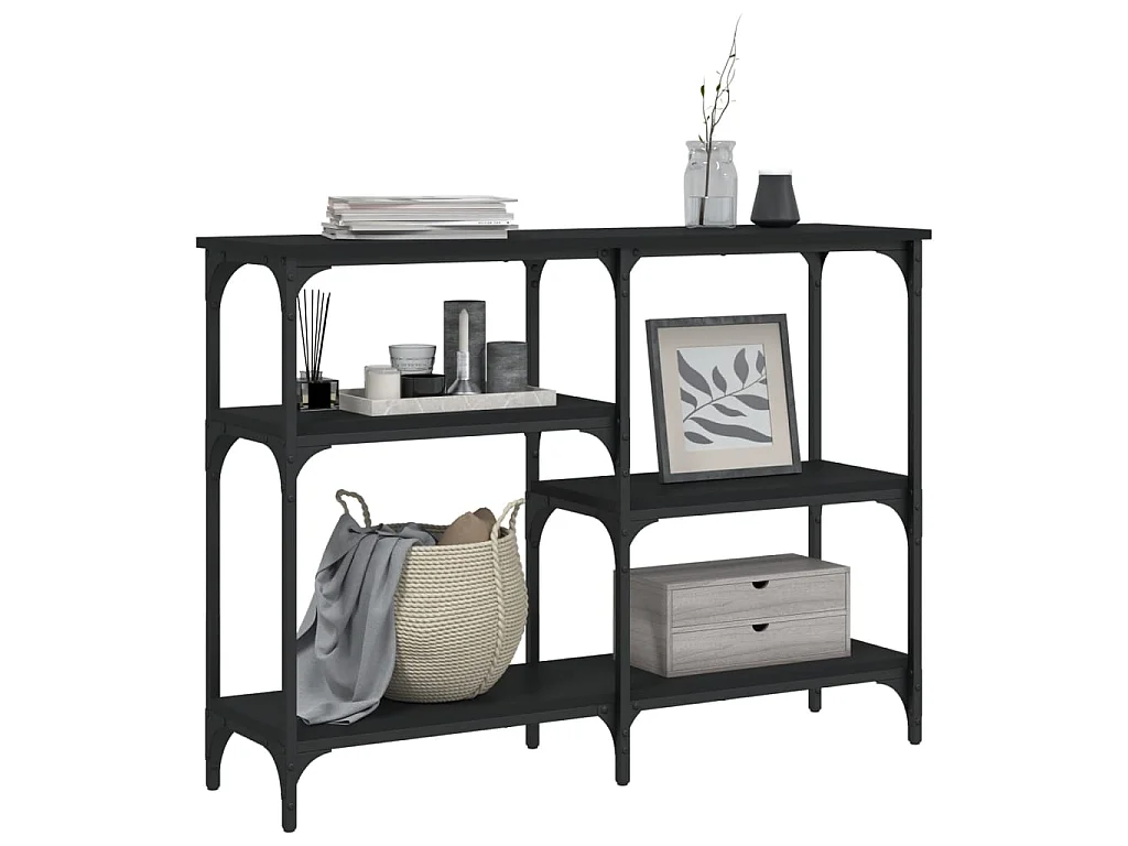Console noir 102x29x75 cm bois d'ingénierie OFR20818 BonneVie Meuble