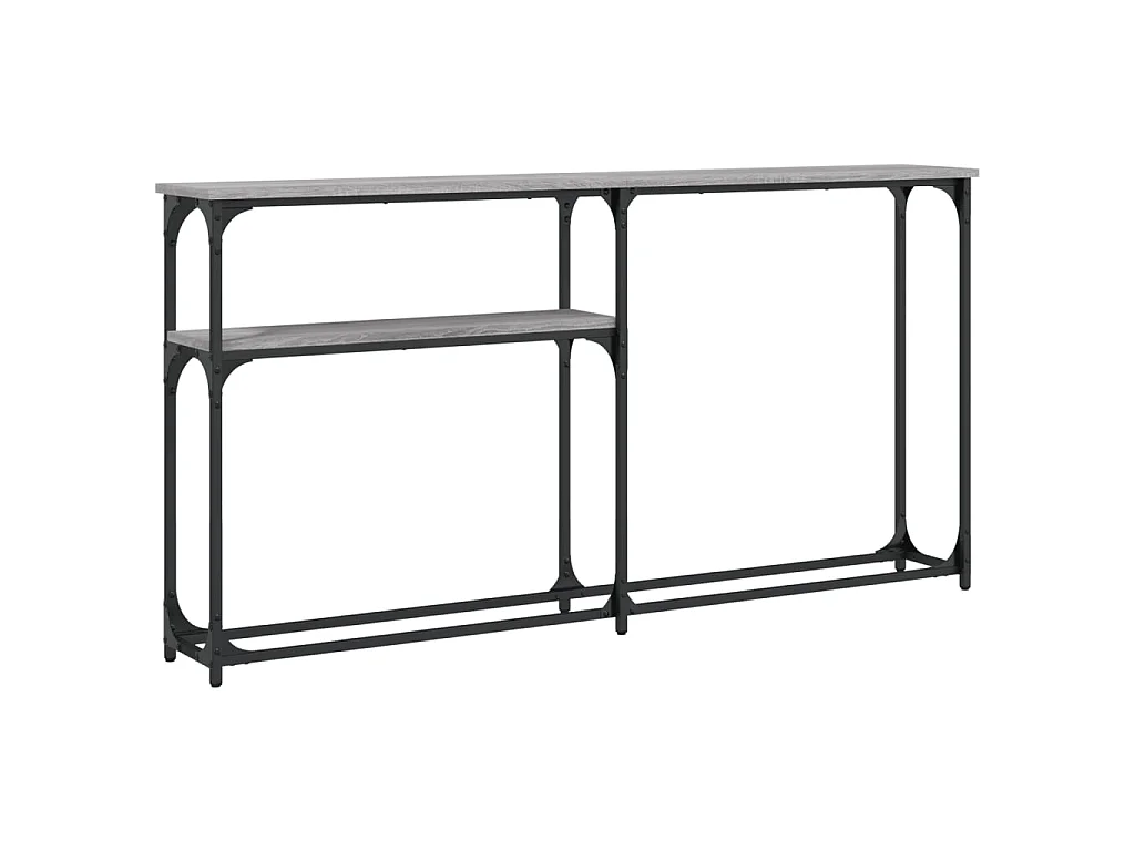 Console sonoma gris 145x22,5x75 cm bois d'ingénierie OFR60850 BonneVie Meuble