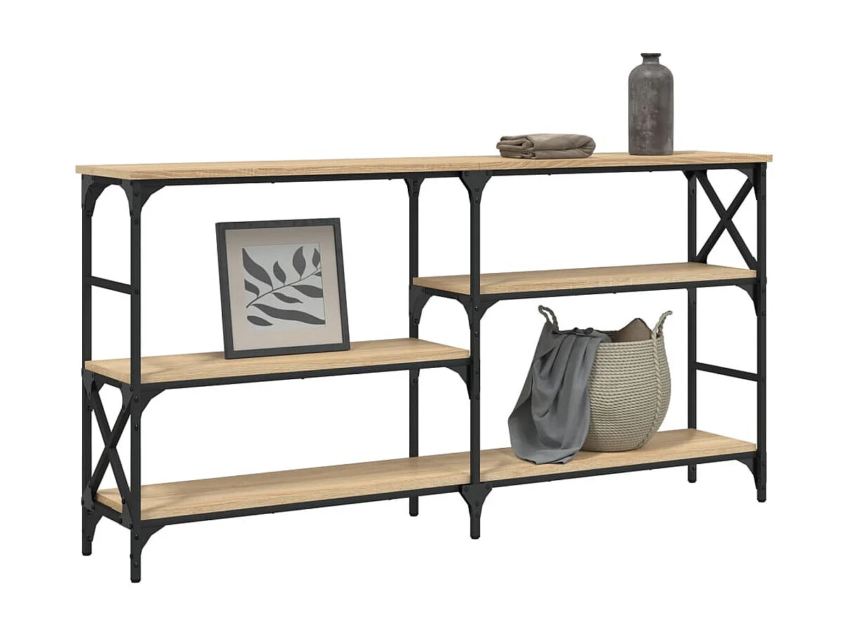 Console chêne sonoma 150x29x76,5 cm bois d'ingénierie OFR29080 BonneVie Meuble