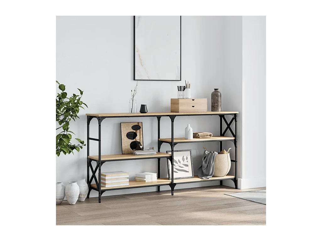 Console chêne sonoma 150x29x76,5 cm bois d'ingénierie OFR29080 BonneVie Meuble