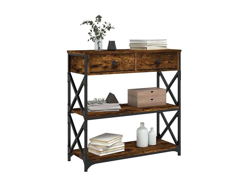 Konsolentisch,Flurtisch Räuchereiche 75x28x75 cm Holzwerkstoff -gkd883178